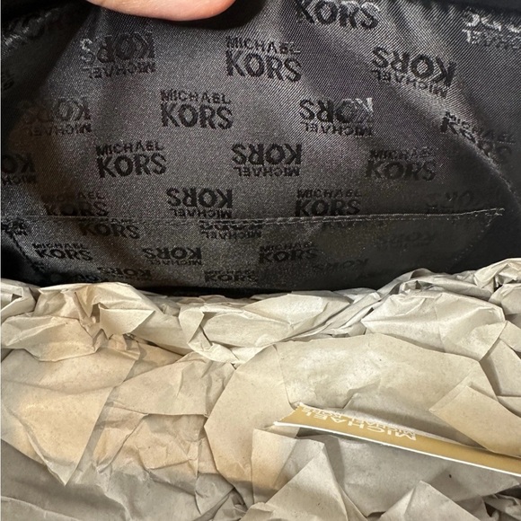 New Michael Kors Tina Saffiano Leather Small Satchel Messenger Bag Black - Picture 12 of 12